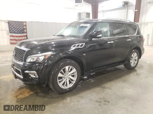 2016 Infiniti QX80 z VIN JN8AZ2NE2G9123934, wystawiony jako Copart lot #54300695 z przebiegiem 129 127 mil mil oraz Szkoda całkowita • Salvage title. Historia ofert i sprzedaży dostępna na DreamBid. Obrazek 1.