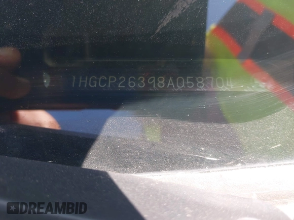 2008 Honda Accord LX z VIN 1HGCP26398A058704, wystawiony jako IAAI lot #42300960 z przebiegiem 206 121 mil mil oraz . Historia ofert i sprzedaży dostępna na DreamBid. Obrazek 9.