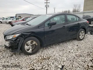 2015 Honda Civic Sedan LX with VIN 2HGFB2F55FH549380, listed as a Copart auction lot 52344955 with 91,236 mi miles and Clean Title. Bid and sale history available at carsss.com. Image 1.