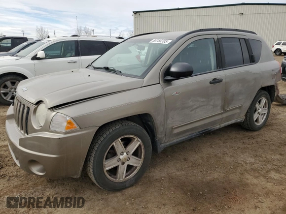 2008 Jeep Compass Sport with VIN 1J8FF47W68D639328, listed as a Copart auction lot 50756395 with 242,557 mi miles and Salvage Title. Bid and sale history available at carsss.com. Image 1.