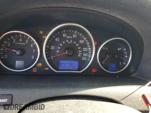 2007 Hyundai Veracruz GLS with VIN KM8NU73C07U008493, listed as a Copart auction lot 55997345 with 220,246 mi miles and Clean Title. Bid and sale history available at DreamBid. Image 9.