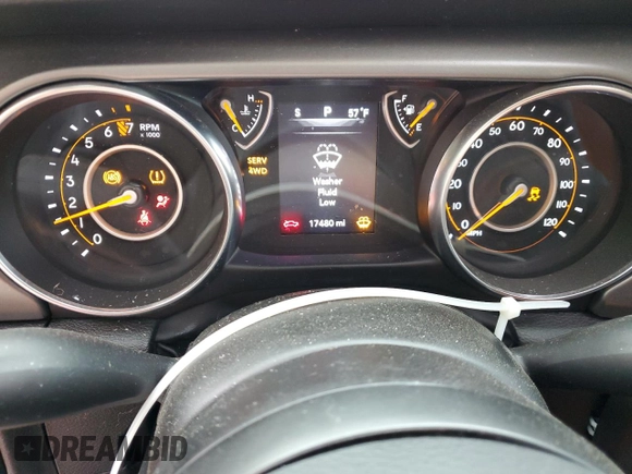 2023 Jeep Gladiator Sport S с VIN 1C6HJTAG4PL503155, выставлен на аукционе Copart как лот 60694875 с пробегом 17 480 миль миль и Списание • Salvage title. История ставок и продаж доступна на DreamBid. Изображение 9.