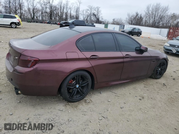 2014 BMW 5 Series 550i xDrive with VIN WBAKP9C5XEDZ35149, listed as a Copart auction lot 48979585 with Not provided miles and Salvage title. Bid and sale history available at DreamBid. Image 3.