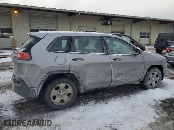 2014 Jeep Cherokee Sport with VIN 1C4PJLAB9EW149217, listed as a Copart auction lot 45353585 with 167,516 mi miles and Salvage Title. Bid and sale history available at DreamBid. Image 3.