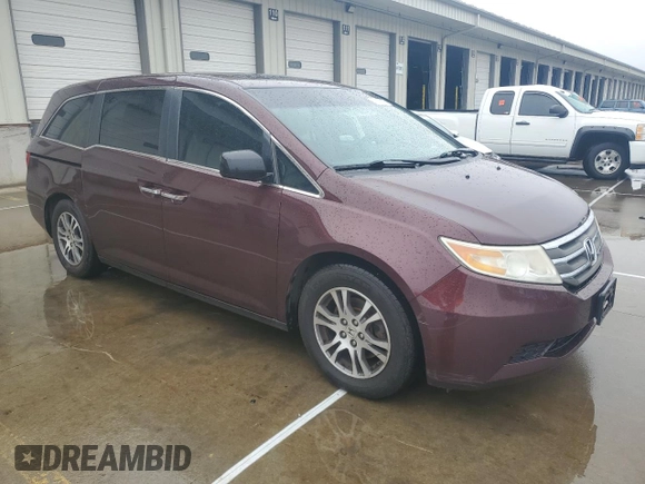 2011 Honda Odyssey EX-L with VIN 5FNRL5H6XBB027702, listed as a Copart auction lot 51978575 with 224,070 mi miles and Salvage Title. Bid and sale history available at DreamBid. Image 4.
