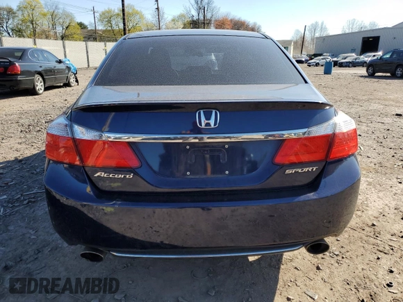 2013 Honda Accord Sport with VIN 1HGCR2F59DA250193, listed as a Copart auction lot 53237935 with 179,333 mi miles and Salvage Title. Bid and sale history available at DreamBid. Image 6.