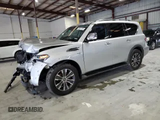 2019 Nissan Armada Platinum z VIN JN8AY2ND4K9091667, wystawiony jako Copart lot #56687725 z przebiegiem 96 590 mil mil oraz Nie do naprawy • Non repairable. Historia ofert i sprzedaży dostępna na DreamBid. Obrazek 1.