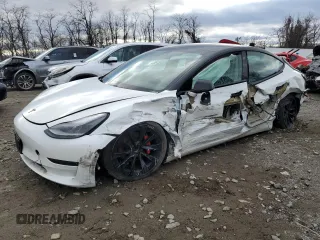 2021 Tesla Model 3 Standard Range Plus with VIN 5YJ3E1EA5MF028051, listed as a Copart auction lot 48085105 with 49,531 mi miles and Clean Title. Bid and sale history available at DreamBid. Image 1.