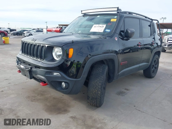2019 Jeep Renegade Trailhawk with VIN ZACNJBC18KPK06583, listed as a IAAI auction lot 41733020 with 73,666 mi miles and . Bid and sale history available at DreamBid. Image 2.