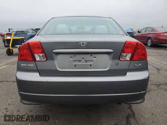 2004 Honda Civic LX z VIN 2HGES16524H630629, wystawiony jako Copart lot #55741345 z przebiegiem 128 216 mil mil oraz Czysty tytuł • Clean title. Historia ofert i sprzedaży dostępna na DreamBid. Obrazek 6.