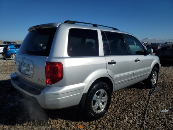 2005 Honda Pilot EX-L with VIN 5FNYF18555B044138, listed as a Copart auction lot 43066385 with 220,709 mi miles and Salvage Title. Bid and sale history available at carsss.com. Image 3.