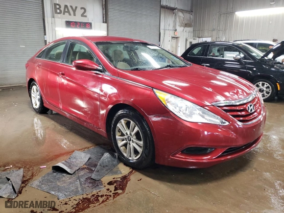 2013 Hyundai Sonata GLS with VIN 5NPEB4AC8DH741943, listed as a Copart auction lot 49227835 with 143,788 mi miles and Salvage Title. Bid and sale history available at carsss.com. Image 4.