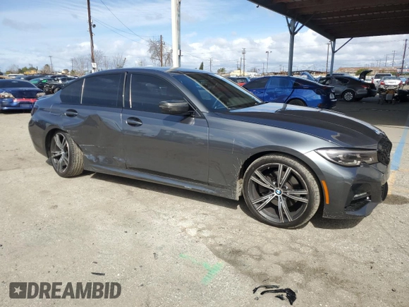 2022 BMW 3 Series 330i xDrive with VIN 3MW5R7J02N8C25100, listed as a Copart auction lot 48193255 with 37,122 mi miles and Salvage Title. Bid and sale history available at carsss.com. Image 4.