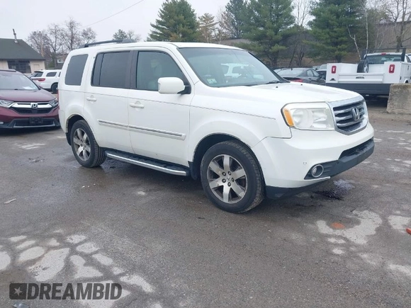 2013 Honda Pilot Touring with VIN 5FNYF4H95DB011661, listed as a IAAI auction lot 42101104 with 298,004 mi miles and . Bid and sale history available at carsss.com. Image 1.