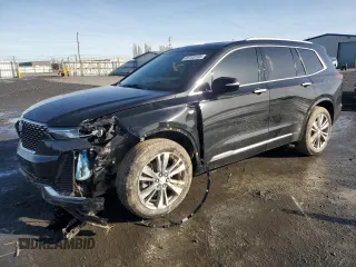 2024 Cadillac XT6 AWD Premium Luxury with VIN 1GYKPDRS4RZ709047, listed as a Copart auction lot 46753105 with 17,108 mi miles and Salvage Title. Bid and sale history available at carsss.com. Image 1.
