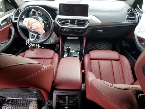 2022 BMW X4 xDrive30i with VIN 5UX33DT02N9J01520, listed as a Copart auction lot 51488055 with 0 mi miles and Salvage Title. Bid and sale history available at carsss.com. Image 8.
