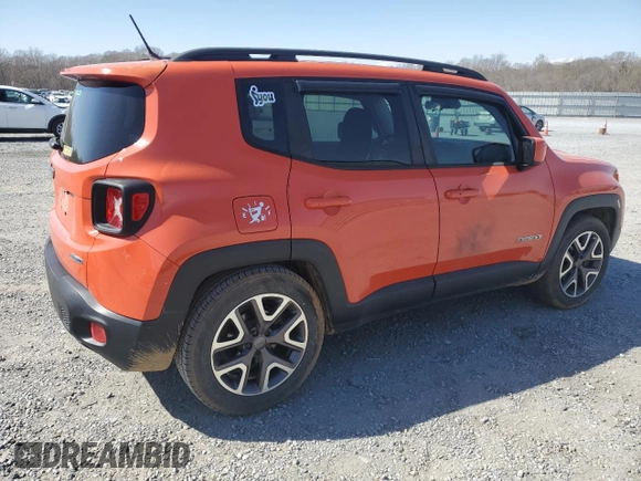2015 Jeep Renegade Latitude with VIN ZACCJABT1FPB42710, listed as a Copart auction lot 49831015 with 196,048 mi miles and Salvage Title. Bid and sale history available at carsss.com. Image 3.