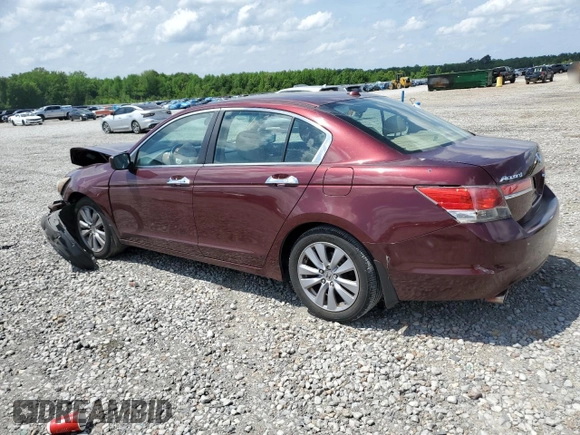 2011 Honda Accord EX-L with VIN 1HGCP3F88BA009485, listed as a Copart auction lot 55088555 with 129,628 mi miles and Salvage title. Bid and sale history available at DreamBid. Image 2.