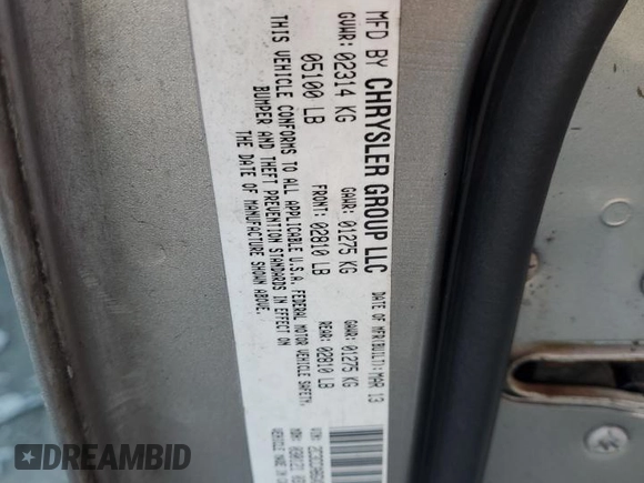 2013 Chrysler 300 with VIN 2C3CCABGXDH643921, listed as a Copart auction lot 48100885 with 169,799 mi miles and Salvage Title. Bid and sale history available at carsss.com. Image 12.