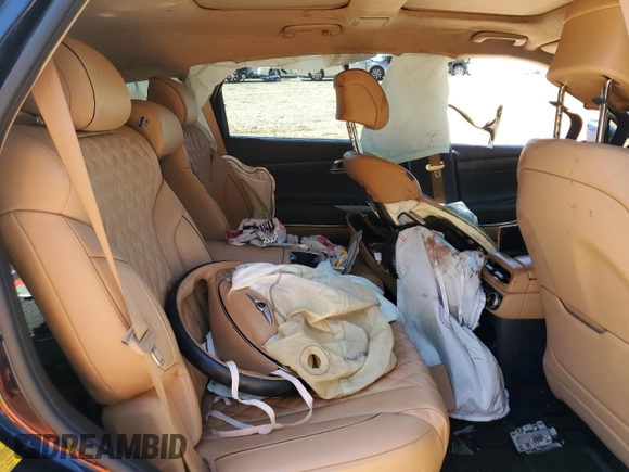 2023 Genesis GV80 with VIN KMUHCESC7PU121865, listed as a Copart auction lot 57990365 with Not provided miles and Salvage title. Bid and sale history available at DreamBid. Image 11.