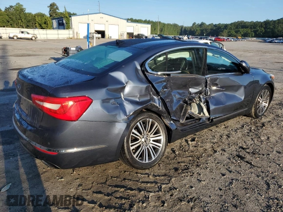 2014 Kia Cadenza Premium with VIN KNALN4D72E5124386, listed as a Copart auction lot 69717124 with 88,740 mi miles and Salvage Title. Bid and sale history available at carsss.com. Image 3.
