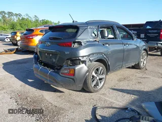 2018 Hyundai Kona Limited with VIN KM8K33A58JU135096, listed as a IAAI auction lot 41989321 with 66,939 mi miles. Bid and sale history available at carsss.com. Image 4.