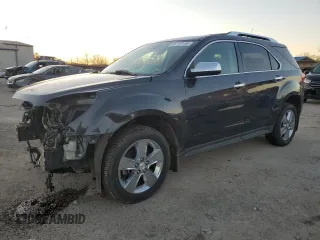 2013 Chevrolet Equinox LTZ with VIN 2GNALFEKXD6154843, listed as a Copart auction lot 46710155 with 102,587 mi miles and Salvage Title. Bid and sale history available at carsss.com. Image 1.