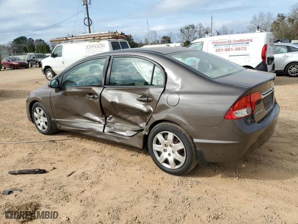 2010 Honda Civic Sdn LX with VIN 2HGFA1F59AH527629, listed as a Copart auction lot 43985035 with 194,971 mi miles and Salvage Title. Bid and sale history available at carsss.com. Image 2.