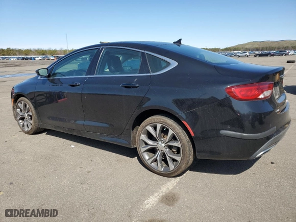 2015 Chrysler 200 C with VIN 1C3CCCEG6FN656473, listed as a Copart auction lot 51035755 with 66,500 mi miles and Salvage Title. Bid and sale history available at carsss.com. Image 2.
