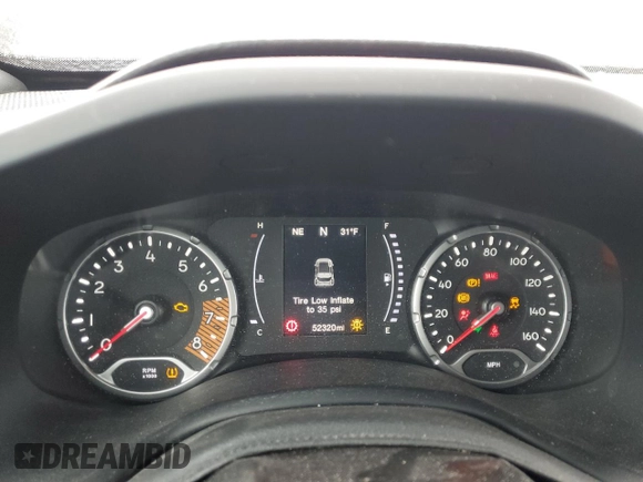 2020 Jeep Renegade Sport with VIN ZACNJAAB8LPL87630, listed as a Copart auction lot 43628295 with 52,320 mi miles and Salvage Title. Bid and sale history available at carsss.com. Image 9.