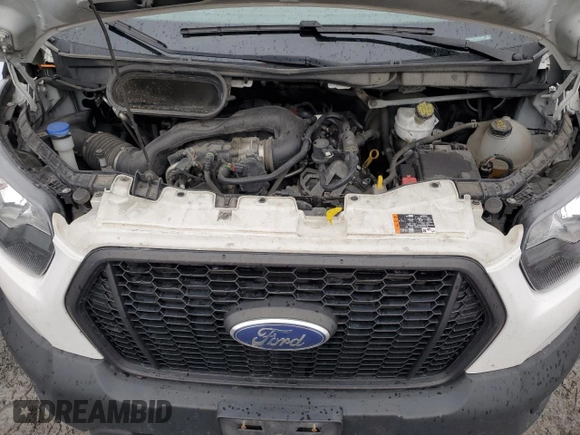 2021 Ford Transit Cargo with VIN 1FTBR2C83MKA48498, listed as a Copart auction lot 47932335 with 135,997 mi miles and Salvage title. Bid and sale history available at DreamBid. Image 12.