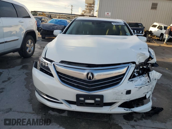 2015 Acura RLX Tech Pkg with VIN JH4KC1F50FC000398, listed as a Copart auction lot 41643615 with 122,834 mi miles and Salvage Title. Bid and sale history available at carsss.com. Image 5.