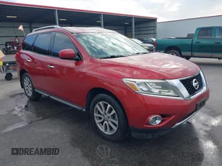 2016 Nissan Pathfinder Platinum with VIN 5N1AR2MMXGC658433, listed as a IAAI auction lot 41685557 with 107,695 mi miles. Bid and sale history available at carsss.com. Image 1.