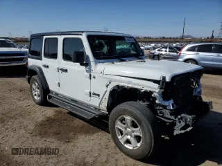 2023 Jeep Wrangler Sport S with VIN 1C4HJXDNXPW596370, listed as a Copart auction lot 48367785 with 37,325 mi miles and Salvage Title. Bid and sale history available at DreamBid. Image 4.