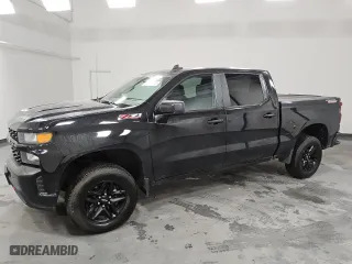 2019 Chevrolet Silverado 1500 Custom Trail Boss with VIN 1GCPYCEH8KZ388004, listed as a Copart auction lot 46548725 with 55,293 mi miles and Clean Title. Bid and sale history available at carsss.com. Image 1.