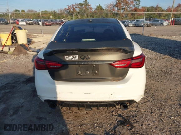 2018 Infiniti Q50 Sport with VIN JN1EV7APXJM362748, listed as a IAAI auction lot 41443052 with 77,897 mi miles and . Bid and sale history available at carsss.com. Image 16.