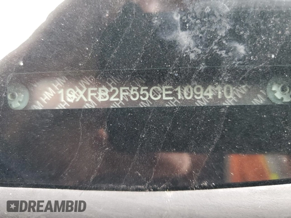 2012 Honda Civic LX z VIN 19XFB2F55CE109410, wystawiony jako Copart lot #74462994 z przebiegiem Nie podano mil oraz Szkoda całkowita • Salvage title. Historia ofert i sprzedaży dostępna na DreamBid. Obrazek 12.