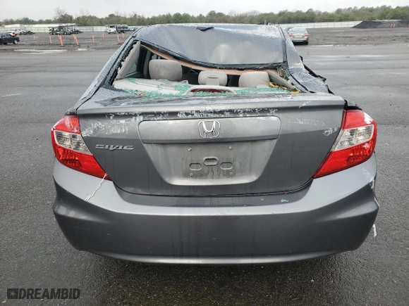 2012 Honda Civic Sdn LX with VIN 2HGFB2F52CH596054, listed as a Copart auction lot 51863005 with 122,426 mi miles and Clean Title. Bid and sale history available at carsss.com. Image 6.