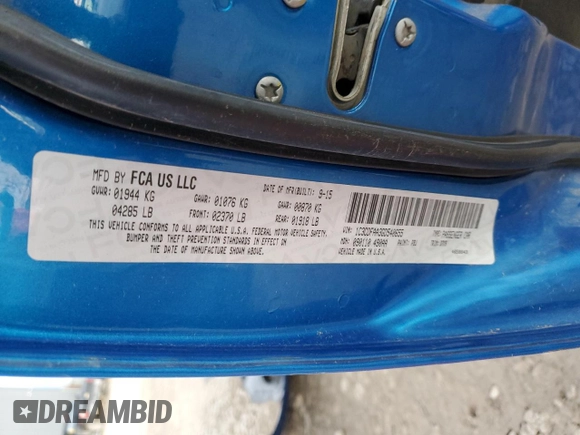 2016 Dodge Dart SE z VIN 1C3CDFAA3GD540655, wystawiony jako Copart lot #80534664 z przebiegiem Nie podano mil oraz Szkoda całkowita • Salvage title. Historia ofert i sprzedaży dostępna na DreamBid. Obrazek 14.