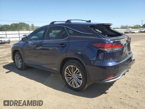 2022 Lexus RX 450h with VIN 2T2JGMDA3NC092983, listed as a Copart auction lot 52555535 with 14,140 mi miles and Salvage title. Bid and sale history available at DreamBid. Image 2.
