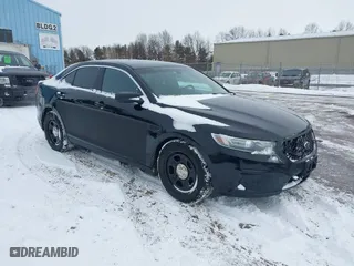 2014 Ford Sedan Police Interceptor with VIN 1FAHP2MK9EG101144, listed as a IAAI auction lot 41755855 with 160,659 mi miles. Bid and sale history available at carsss.com. Image 1.