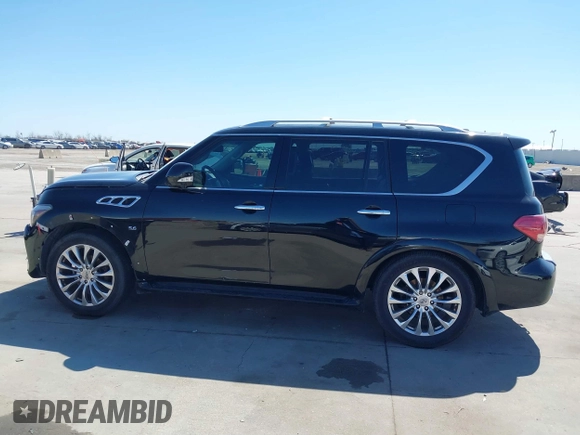 2015 Infiniti QX80 with VIN JN8AZ2NF5F9574668, listed as a IAAI auction lot 41777456 with 131,606 mi miles. Bid and sale history available at carsss.com. Image 15.