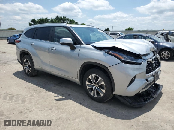 2023 Toyota Highlander L with VIN 5TDKDRAH6PS030892, listed as a Copart auction lot 56063635 with 74,766 mi miles and Salvage title. Bid and sale history available at DreamBid. Image 4.