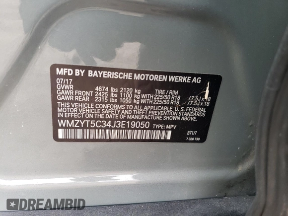 2018 MINI Countryman Cooper S z VIN WMZYT5C34J3E19050, wystawiony jako Copart lot #44217555 z przebiegiem 50 858 mil mil oraz Szkoda całkowita • Salvage title. Historia ofert i sprzedaży dostępna na DreamBid. Obrazek 12.