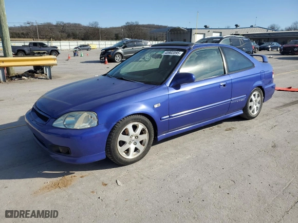 2000 Honda Civic Si with VIN 1HGEM1159YL104380, listed as a Copart auction lot 45902095 with 152,101 mi miles and Clean Title. Bid and sale history available at carsss.com. Image 1.
