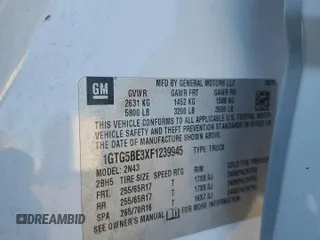2015 GMC Canyon 2WD SLE with VIN 1GTG5BE3XF1239945, listed as a Copart auction lot 41541745 with 194,120 mi miles and Salvage Title. Bid and sale history available at carsss.com. Image 14.