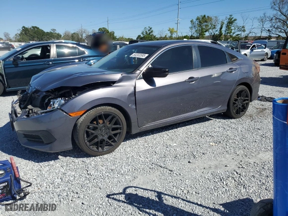 2018 Honda Civic Sedan LX with VIN 19XFC2F52JE035910, listed as a Copart auction lot 50203595 with 83,984 mi miles and Salvage Title. Bid and sale history available at carsss.com. Image 1.