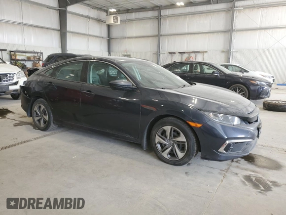 2020 Honda Civic Sedan LX with VIN 2HGFC2F63LH601428, listed as a Copart auction lot 52179865 with 43,782 mi miles and Salvage Title. Bid and sale history available at carsss.com. Image 4.