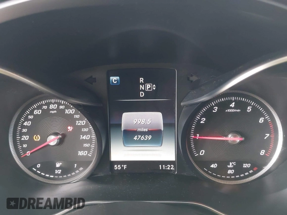 2015 Mercedes-Benz C 300 Luxury with VIN 55SWF4KB6FU023015, listed as a IAAI auction lot 42153797 with 47,639 mi miles and . Bid and sale history available at carsss.com. Image 7.