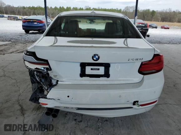 2018 BMW 2 Series 230i with VIN WBA2J1C57JVD09620, listed as a Copart auction lot 47127675 with 78,622 mi miles and Salvage Title. Bid and sale history available at carsss.com. Image 6.